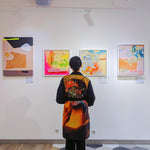 An Abstract Expressionism Art painting titled "A Blooming Silence" (2025) by Mardina Rahayu at 2Madison Gallery. This vibrant work reflects Indonesia Art and Contemporary art Asia while featured in Affordable Art Asia.