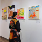 An Abstract Expressionism Art painting titled "A Blooming Silence" (2025) by Mardina Rahayu at 2Madison Gallery. This vibrant work reflects Indonesia Art and Contemporary art Asia while featured in Affordable Art Asia.