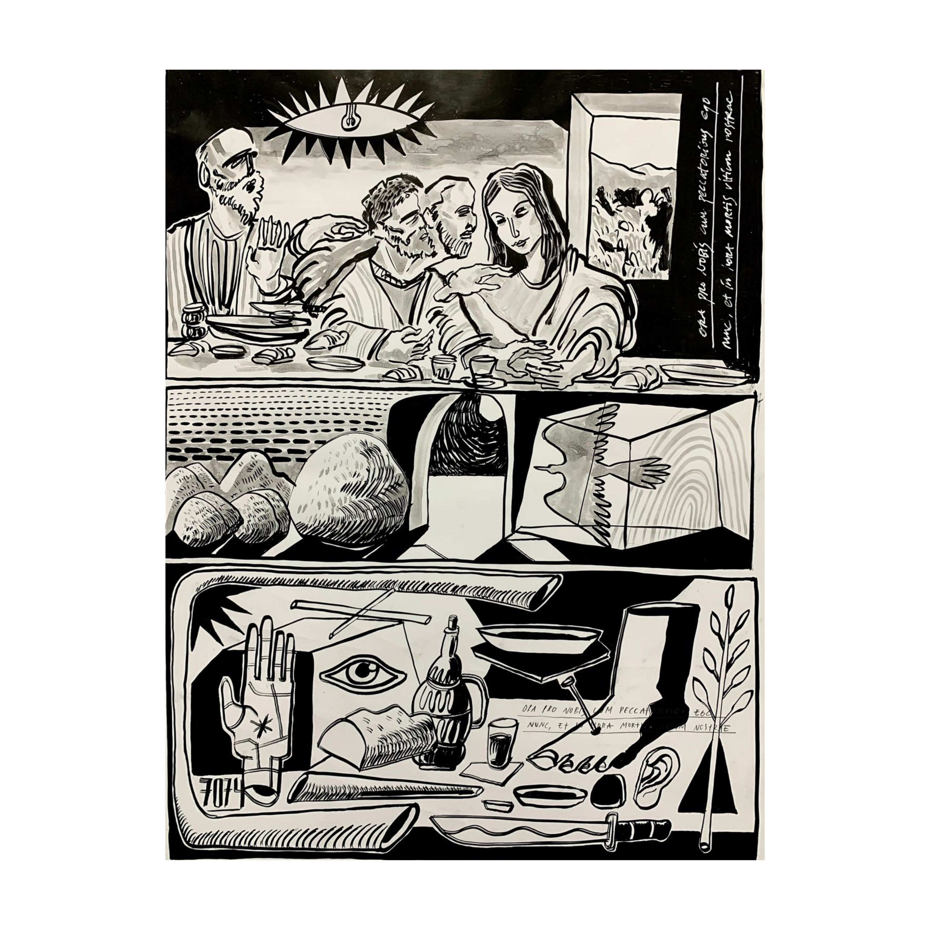 Figurative Expressionism Art titled "After The Supper #1" by Reydo Respati at 2Madison Gallery. Part of Art Indonesia and Contemporary art Indonesia, this work represents Affordable art Asia.