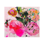 A vibrant original art acrylic painting at 2madison Gallery by Ramadhyan Putri, "Together" (2024) features energetic pink and green floral splashes. This Abstract Expressionism Art work represents the creative diversity of Art Indonesia and the vision of an Emerging Artist Asia curated for the Affordable Art Asia collection.