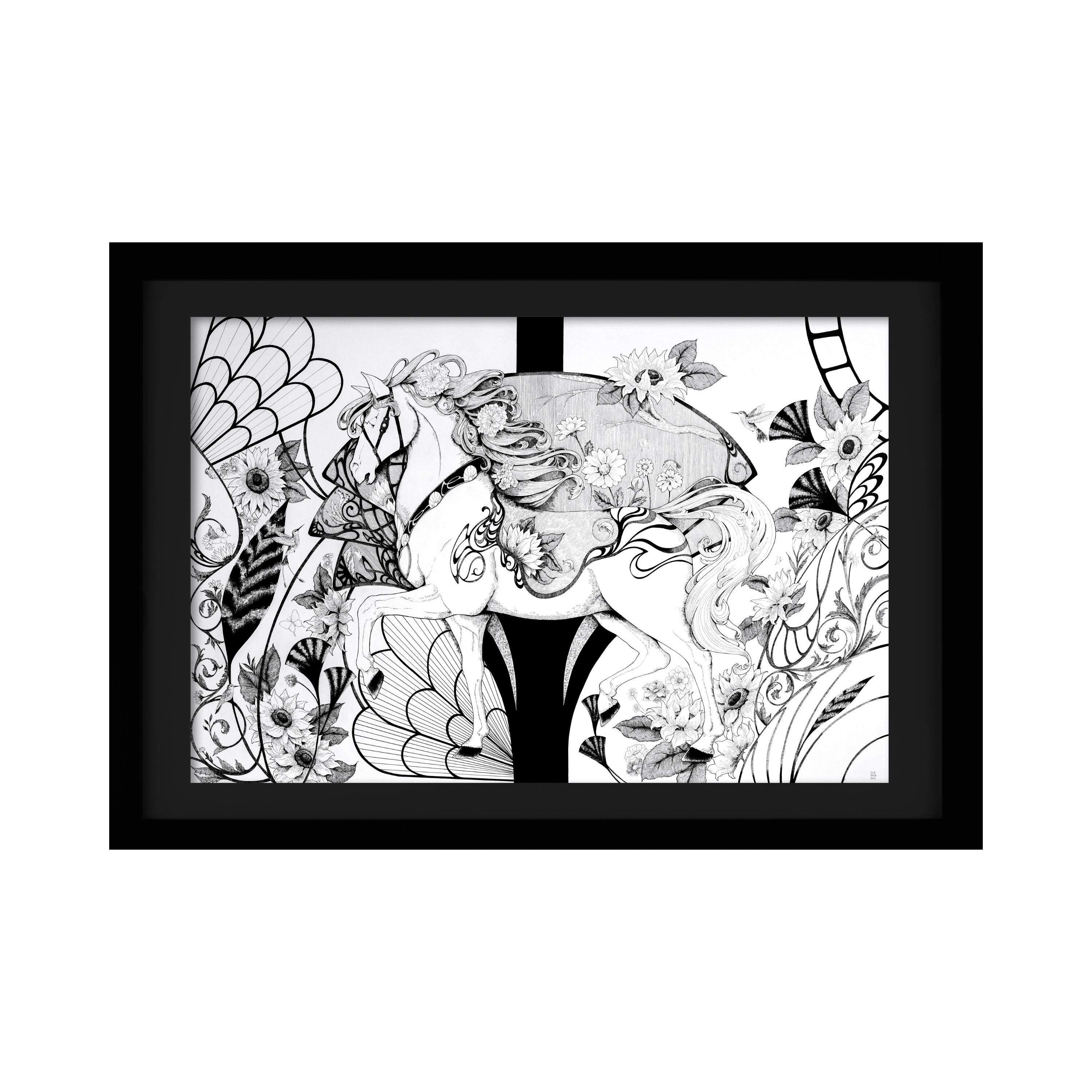 Art Nouveau painting titled "Midday" by Gabrielle Andhita at 2Madison Gallery. Part of Contemporary art Indonesia, Art Indonesia, and Affordable art Asia.