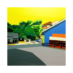 A Contemporary Semi-Abstract Art acrylic painting titled "Ordeal" by Esa Apriansyah at Art Gallery Jakarta. This Contemporary Pop Art-influenced work is featured in a South East Asia gallery and explores themes of courage and awareness.