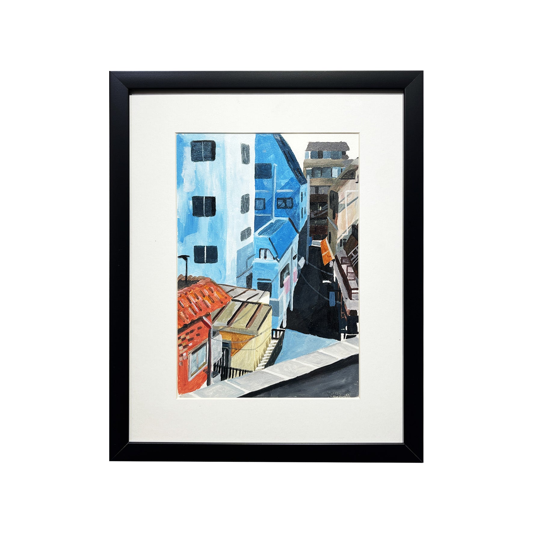 A delicate Naïve Art acrylic painting titled "After Gladness" by Esa Apriansyah at 2Madison Gallery. This Contemporary Art Asean piece reflects the essence of Southeast Asia art and Art Indonesia.