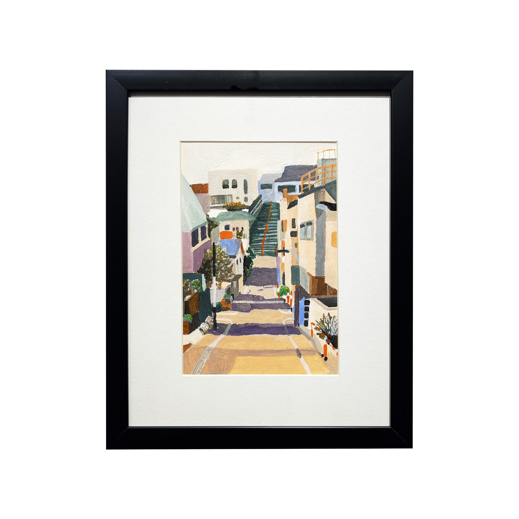 A serene Naïve Art acrylic painting titled "Pure Blue" by Esa Apriansyah at 2Madison Gallery. This Emerging Artist Asia piece reflects the depth of Southeast Asia art and Asian Gallery culture.