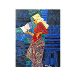 Figurative Cubism painting titled "Belajar" by Tulus Warsito at 2Madison Gallery. Part of Contemporary art Indonesia, Indonesia Art, and Affordable art Asia.