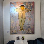 Figurative Expressionism Art painting titled "Van Gogh and Wonderland" by Yustoni Volunteero at 2Madison Gallery. Part of Contemporary art Indonesia and Contemporary art Asia, this work represents an Emerging artist Asia.