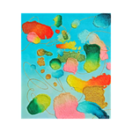 An Abstract Art painting titled "Floating Through Inner Light" by Mardina Rahayu at 2Madison Gallery. This Contemporary Art Asia artwork reflects freedom, memory, and nature while representing Gallery Jakarta and an Emerging Artist Indonesia.