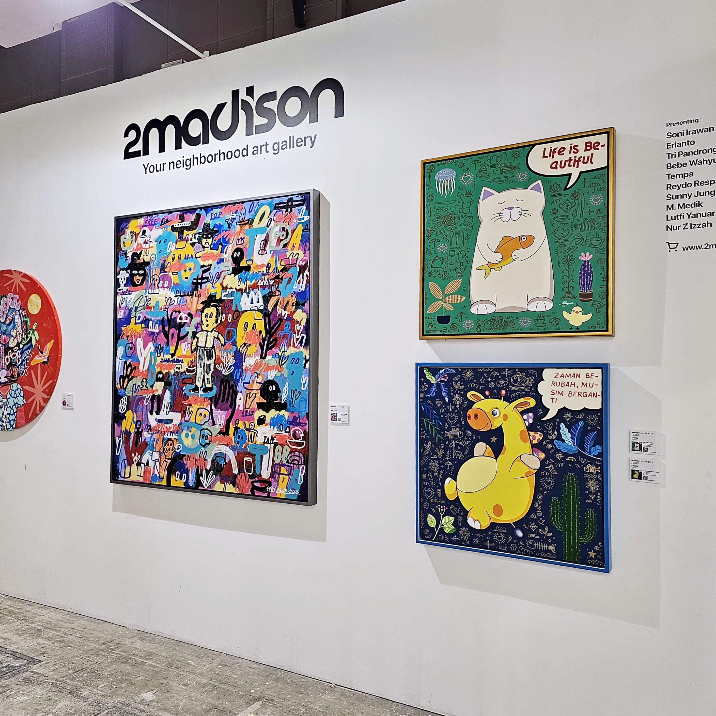 An expressive Neo-Expressionism Art painting titled "Lonely Noise Land (2023)" by Soni Irawan at 2Madison Gallery. This work represents Contemporary Art Indonesia within the Gallery Jakarta and Asian Gallery scene.