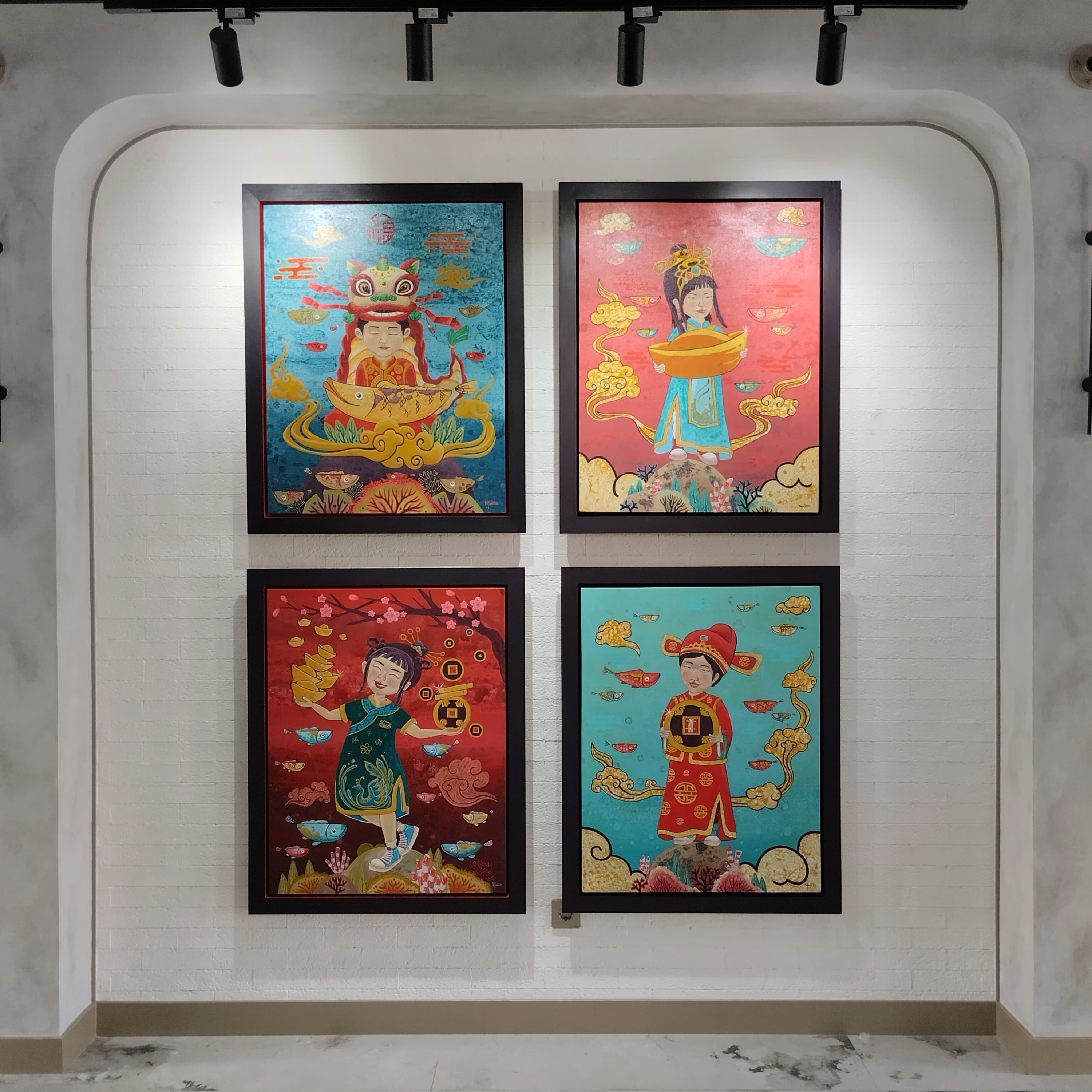 A vibrant Contemporary Pop Art acrylic painting by M Medik at 2Madison Gallery. This Affordable Art Asia piece reflects the richness of Southeast Asia art and Asian Gallery culture.