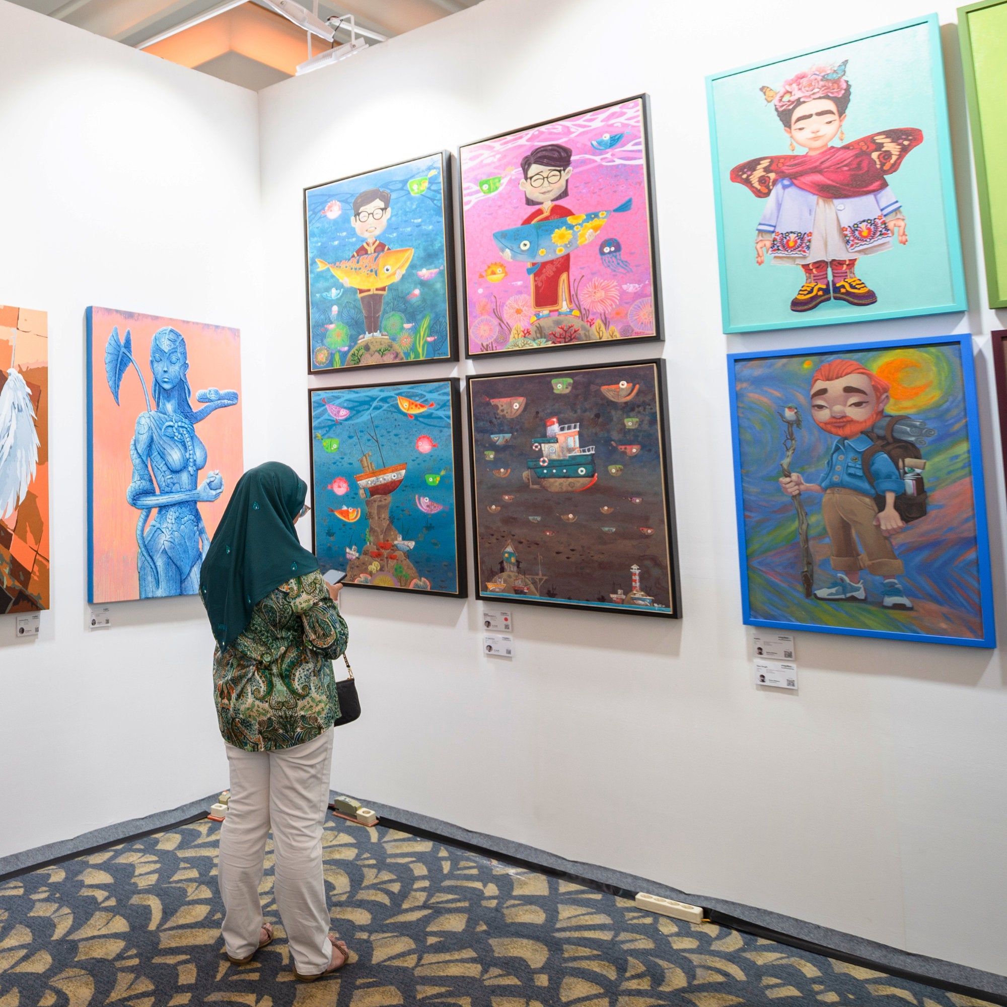 An expressive Neo-Expressionism Art acrylic artwork by M Medik at 2Madison Gallery. This artwork represents Contemporary Art Indonesia within the Art Gallery Jakarta and Asian Gallery scene.