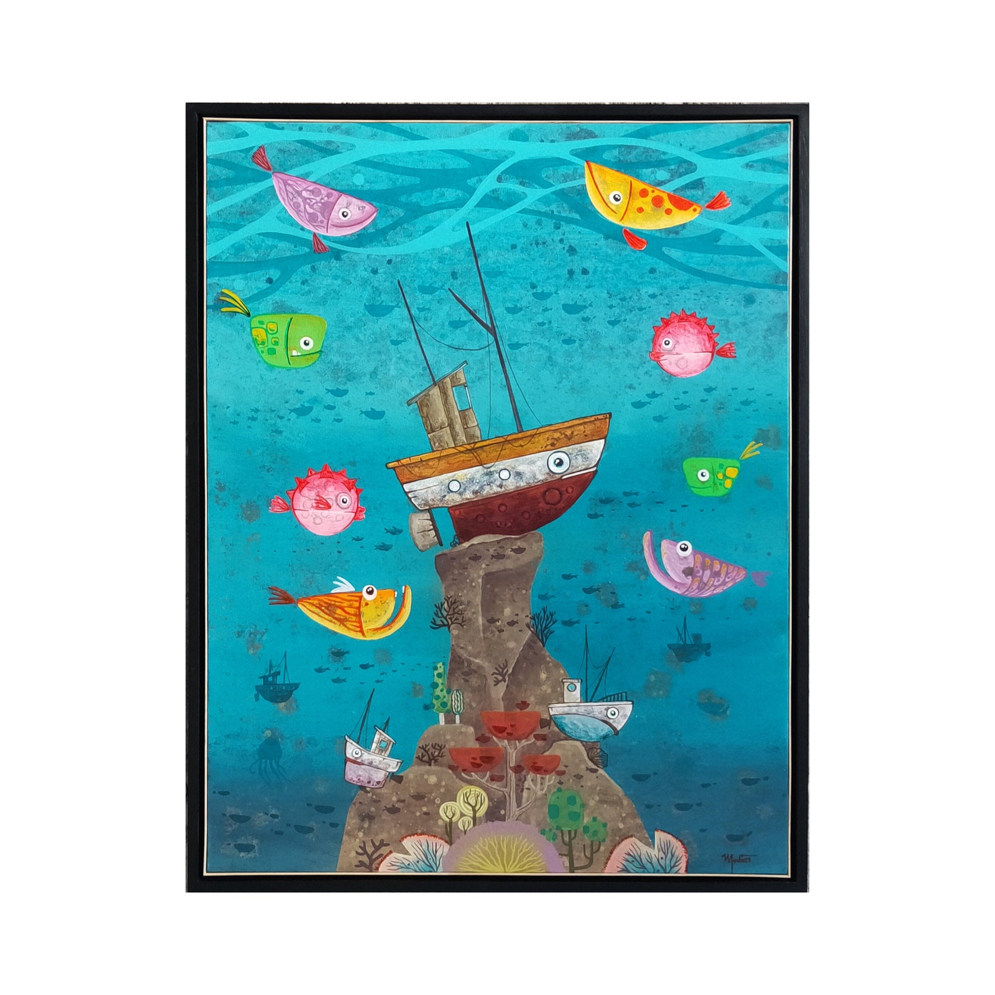 An expressive Neo-Expressionism Art acrylic artwork titled "Hope" by M Medik at 2Madison Gallery. This artwork represents Contemporary Art Indonesia within the Art Gallery Jakarta and Asian Gallery scene.