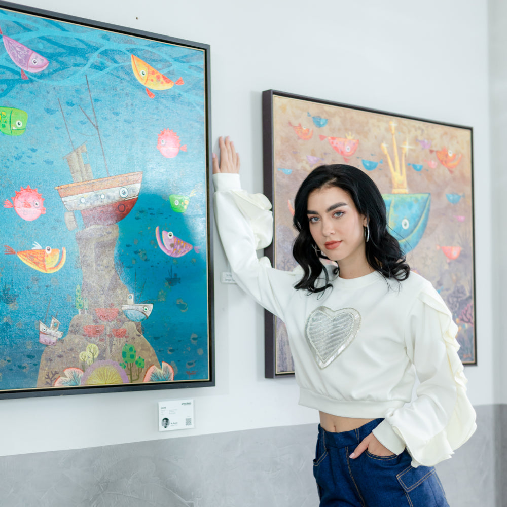 An expressive Neo-Expressionism Art acrylic artwork titled "Hope" by M Medik at 2Madison Gallery. This artwork represents Contemporary Art Indonesia within the Art Gallery Jakarta and Asian Gallery scene.