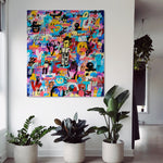 An expressive Neo-Expressionism Art painting titled "Lonely Noise Land (2023)" by Soni Irawan at 2Madison Gallery. This work represents Contemporary Art Indonesia within the Gallery Jakarta and Asian Gallery scene.