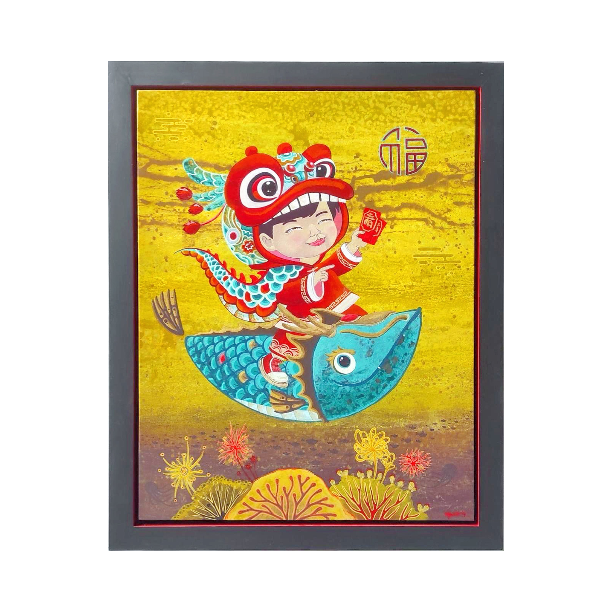 Pop Surrealism Art painting titled "Ninth Brother" by M Medik at 2Madison Gallery. Part of Art Indonesia and Contemporary art Asia, this work represents an Emerging artist Asia.