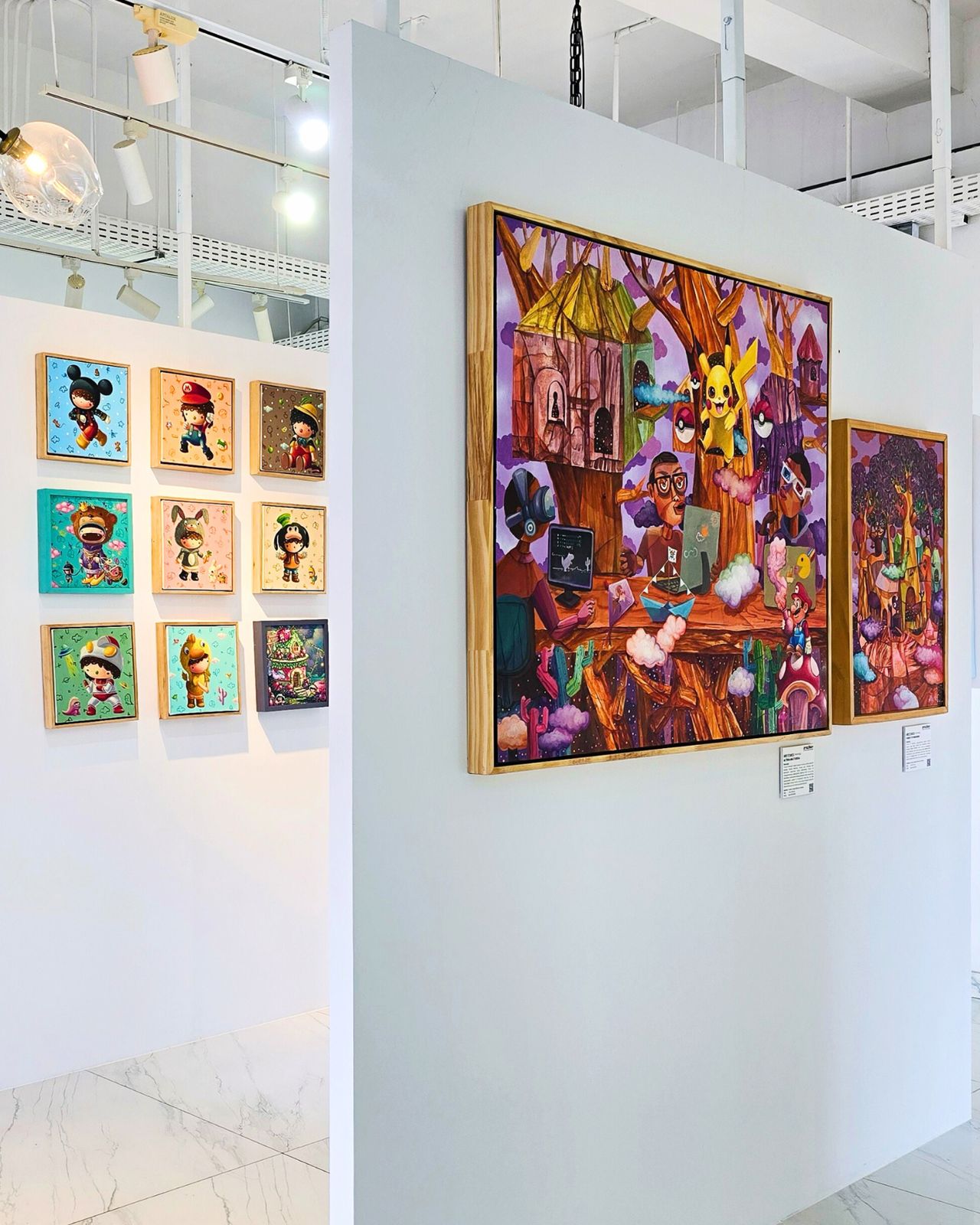 A Pop Surrealism painting titled "Mickey" by Loyong Budi Harjo at 2Madison Gallery. Featured in Asian Gallery and Art Gallery Indonesia, this work represents Affordable art Asia.