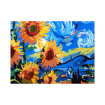 A Post-Impressionism Art acrylic painting titled "When The Night Sky Blooms" by Tri Pandrong at 2Madison Gallery, representing Affordable art Asia, Contemporary art Jakarta, and an emerging artist.