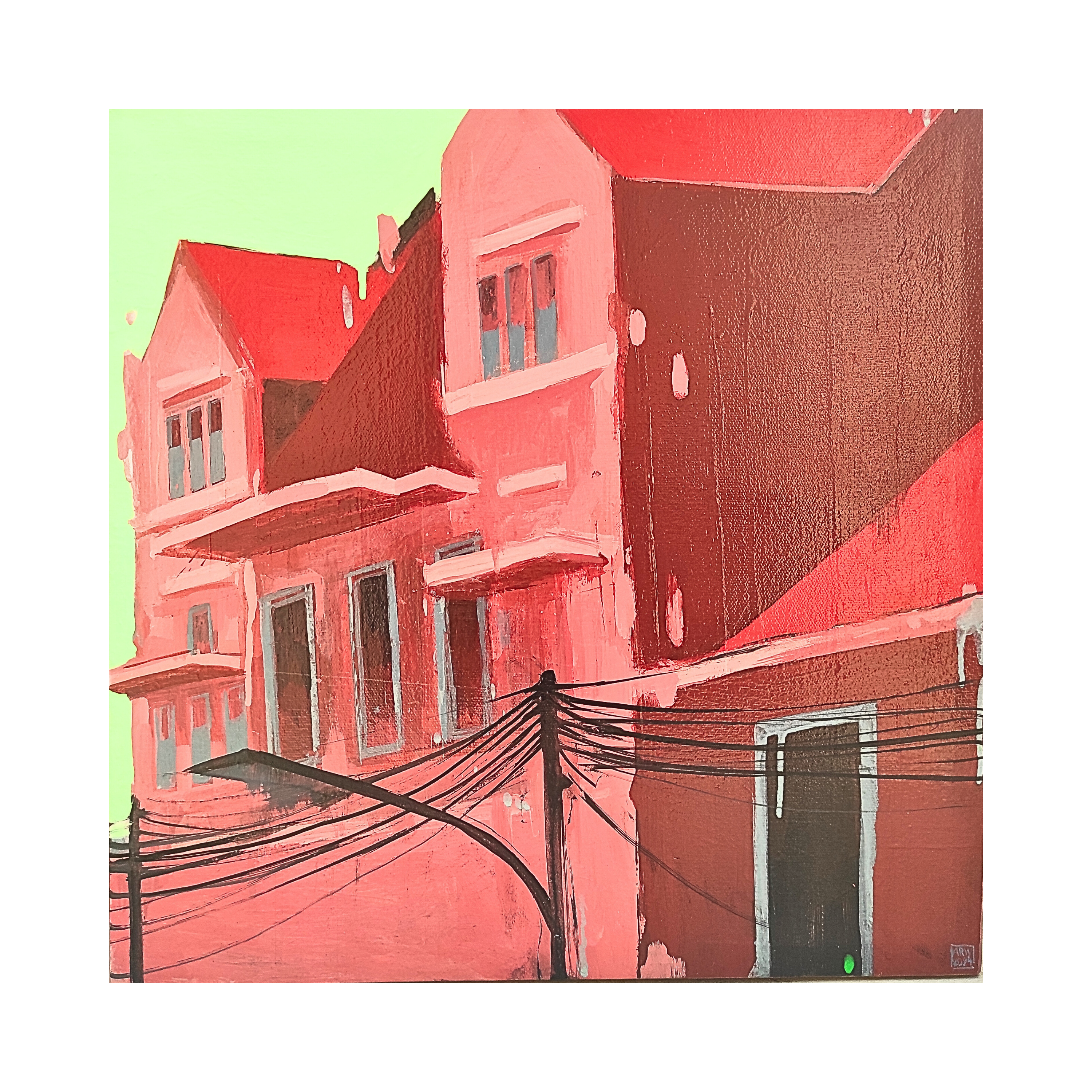 Realism Art painting titled "Cityscape #3" by emerging artist Abdurrohman Wahid at 2Madison Gallery. Part of Gallery Jakarta and Affordable art Asia.