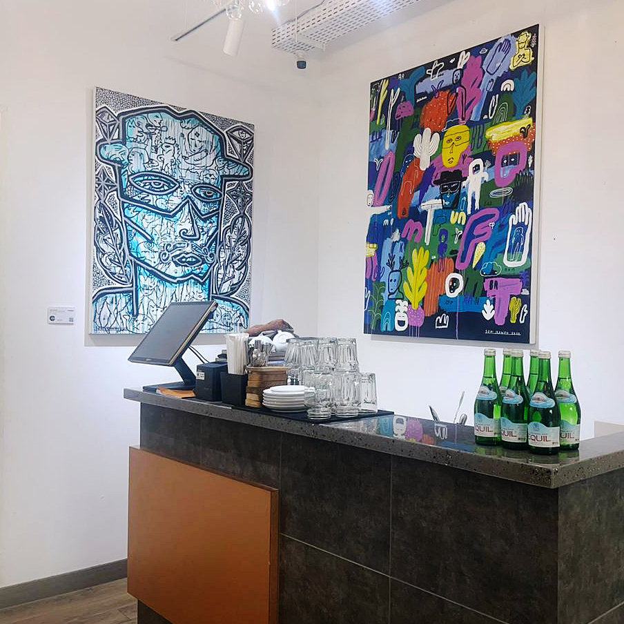 An expressive Neo-Expressionism Art painting titled "The End Is The Beginning #2" by Soni Irawan at 2Madison Gallery. This artwork represents Contemporary Art Indonesia within the Art Gallery Jakarta and South East Asia art scene.