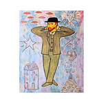 Figurative Expressionism Art painting titled "Van Gogh and Wonderland" by Yustoni Volunteero at 2Madison Gallery. Part of Contemporary art Indonesia and Contemporary art Asia, this work represents an Emerging artist Asia.