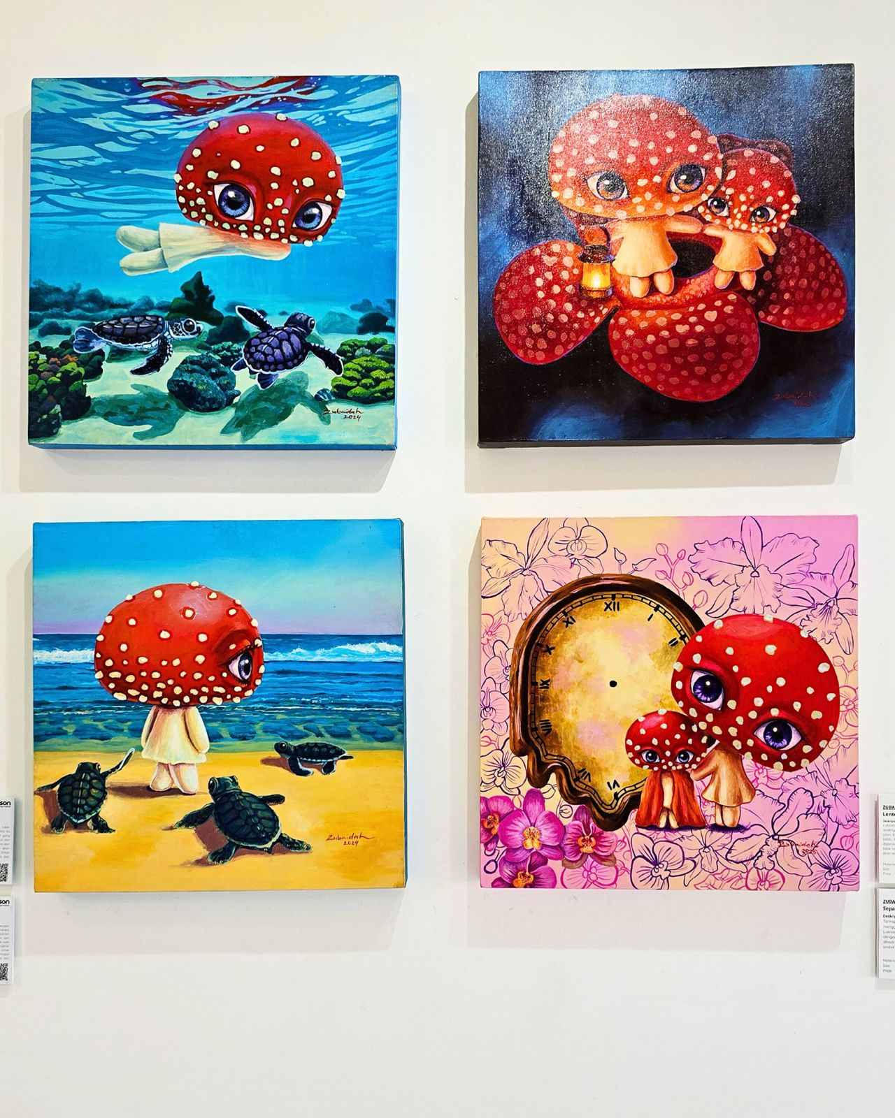 Pop Surrealism painting by Zubaidah at 2Madison Gallery. Part of Art Indonesia and Contemporary art Indonesia, presented in an Asian Gallery context.